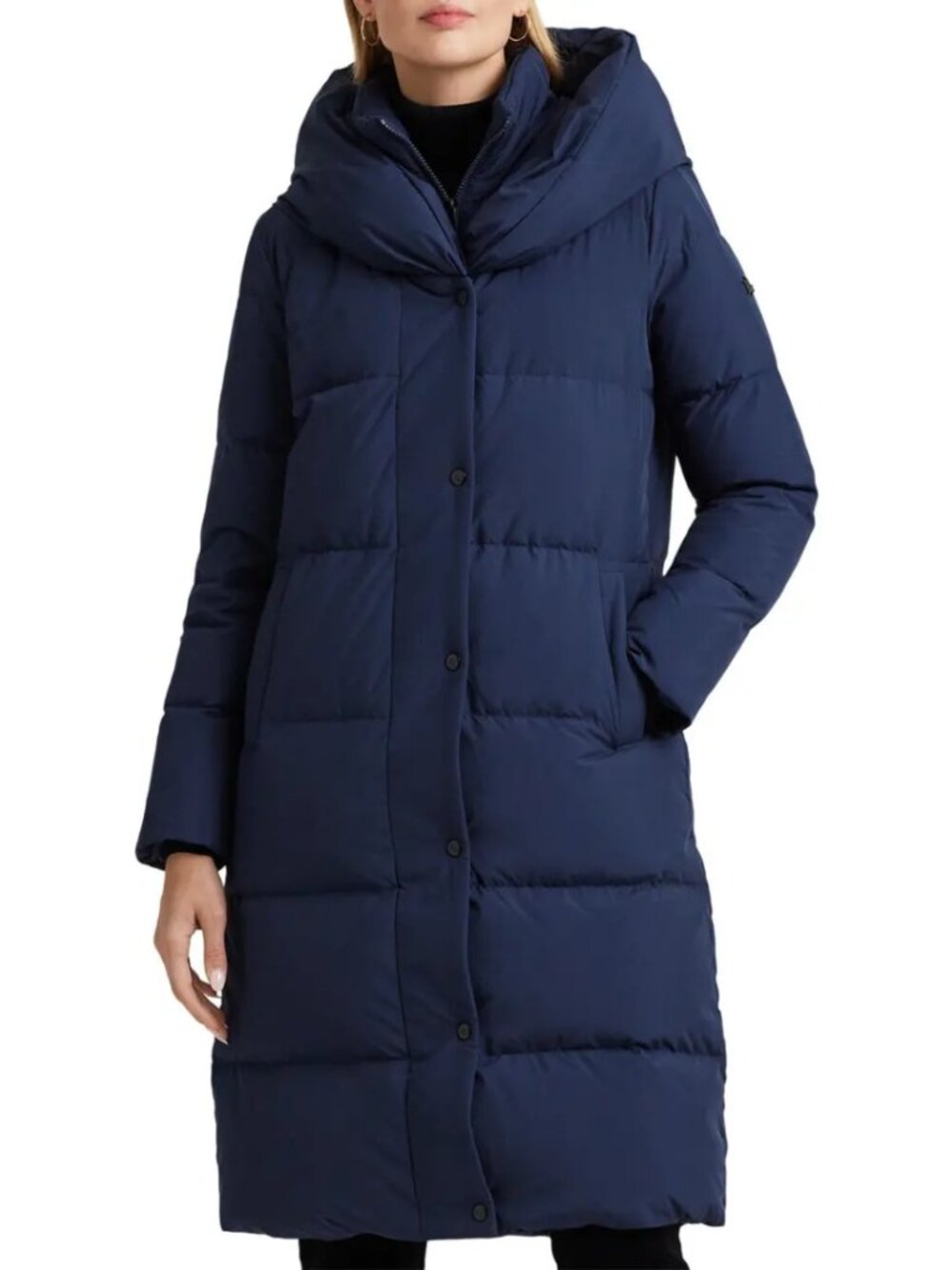 Lauren Ralph Lauren Pillow Hood Longline Down & Feather Jacket Quilted XXL NWOT